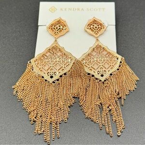 Vintage Rare Kendra Scott “Kimora Fringe” Filigree Statement Gold Luxe Edition